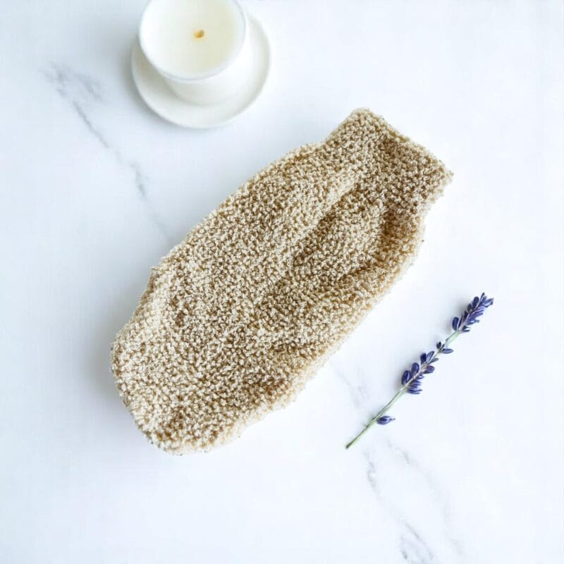 Gant exfoliant en fibre de jute naturelle